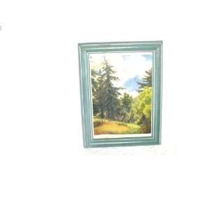    Country Scene Print in Wood Frame with Glass Front 