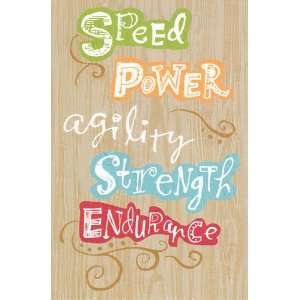 Greeting Card Fathers Day Speed, Power, Agility, Strength, Endurance 