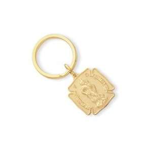  Gold plated St. Florian Key Ring   JewelryWeb Jewelry