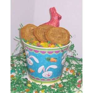 Scotts Cakes 1 lb. Peanut Butter Cookies in a Blue Bunny Pail with 