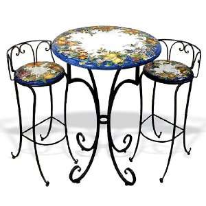  Intrada Italy Ceramic Bistro Table with Iron Base Kitchen 