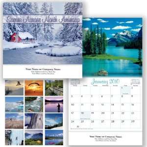 Custom Printed Scenes Across America Wall Calendar   Min Quantity of 