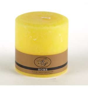  4x4 Unscented Textured Pillar Candle   Yellow