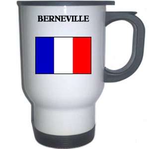  France   BERNEVILLE White Stainless Steel Mug 