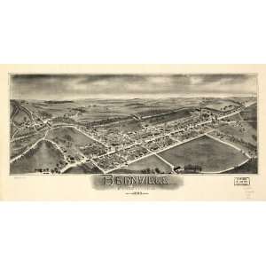    Historic Panoramic Map Bernville, Pennsylvania.