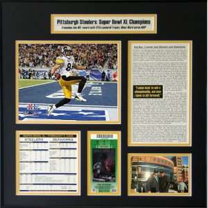 Hines Ward Pittsburgh Steelers   MVP   Super Bowl XL Ticket Frame 