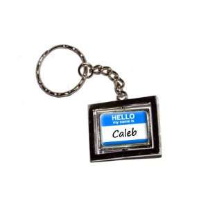  Hello My Name Is Caleb   New Keychain Ring Automotive