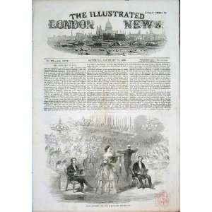  Jenny Lindt Exeter Hall Concert London Old Print 1855 