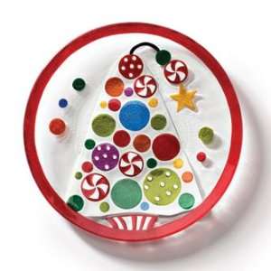  Silvestri Glass Fusion Candy Tree Plate