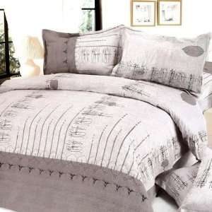   ] 100% Cotton 4PC Duvet Cover Set (King Size)(Comforter not included