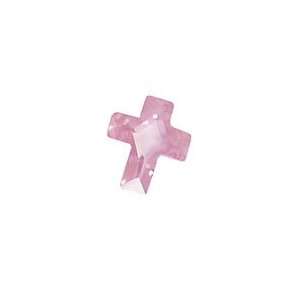    Pink Peony Faceted Cross 10x12mm Beads Arts, Crafts & Sewing