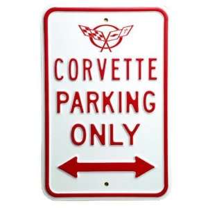  Corvette C5 Only Parking Sign Embossed Steel