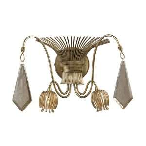 Nimbus 2 Light Sconce in an Antique Silver Leaf Finish W14 H 10 E 