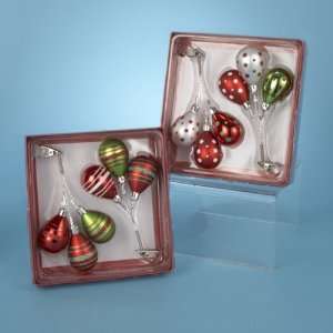   Polka Dot Glass Balloon Clip On Christmas Ornaments