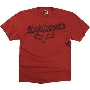  Fox Racing Drawn Out T Shirt   2X Large/Red Automotive
