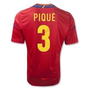  adidas Spain 11/13 PIQUE Home Soccer Jersey Sports 