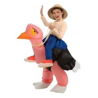 Rubies Inflatable Ostrich Costume with Battery Operated Fan   Medium 