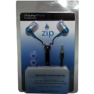  Professional Cable Zipper Style Earbuds   Bright Blue 