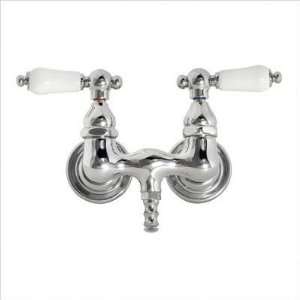   Wall Mount Leg Tub Faucet with Metal Lever Handles