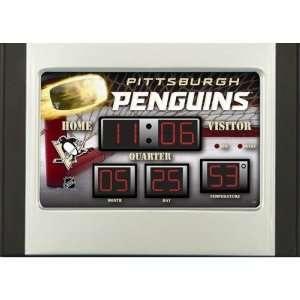  6.5x9 Scoreboard Desk Clock (NG)  Pittsburgh Penguins 
