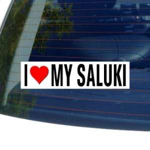  I Love Heart My SALUKI   Dog Breed   Window Bumper Sticker 