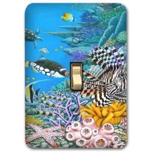  Deep Ocean Coral Fish Sea Metal Light Switch Plate Cover 