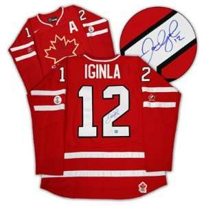  JAROME IGINLA 2010 Team Canada SIGNED Olympic Jersey 