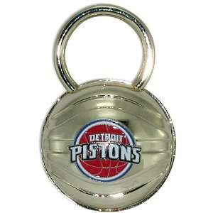   Detroit Pistons Gold Plated Basketball Keychain