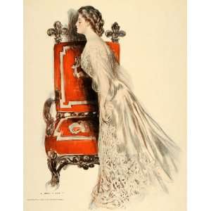   Woman Lady Aristocrat Print   Original Color Print