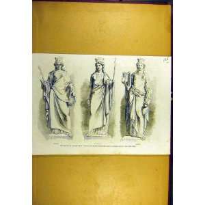  1857 Statue Inland Revenue Office Somerset House Print 