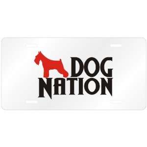    Standard Schnauzer Dog Nation  License Plate Dog