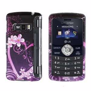  Purple Heart Snap on Hard Skin Faceplate Cover Case for Lg 