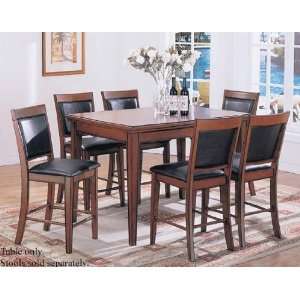  Blackjack Game Counter Height Dining Table Brown Finish 