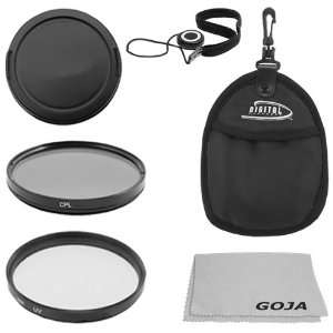 Digital Concepts 5 Piece 52mm UV Filter Set with Lens Cap and Holder 