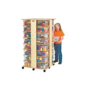  32 Cubbie Tower   with Clear Tubs