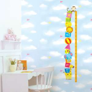 CIRCUS SHAW KIDS GROWTH HEIGHT CHART WALL STICKER DECAL  