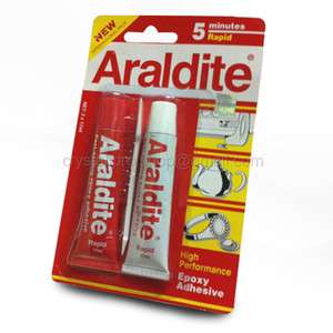 Araldite AB Epoxy Adhesive glue 5 minutes Rapid + GIFT  