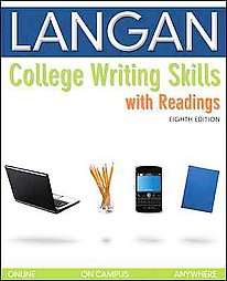 College Writing Skills With Readings by John Langan 2010, Paperback 