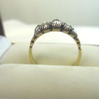 Original Georgian Rose Diamonds Five Stone 18ct ring  