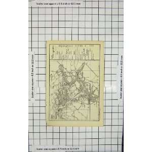  Antique Map Italy Street Plan Bergamo Leonardo Castello 