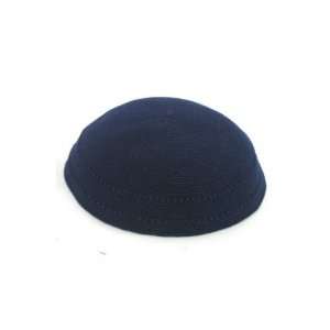  Blue DMC Knitted Kippah with Two Rows of Holes Everything 
