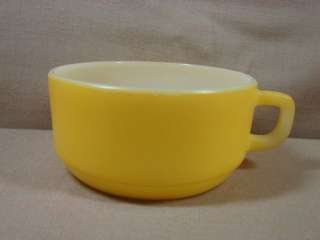 Anchor Hocking Bright Yellow Platonite Large Soup Mug  