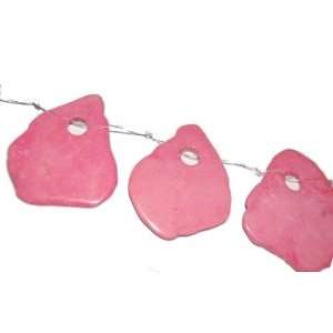  Pink howlite turquoise flat rough, approximately 70x50mm 