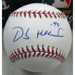  Derek Holland Signed Baseball   Official Ml W coa 