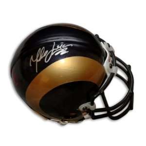 Marshall Faulk Signed Rams Mini Helmet