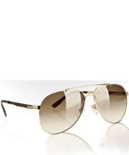 Gucci gold metal gradient lens aviator sunglasses   