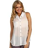 Free People   Button Up Collar Tank
