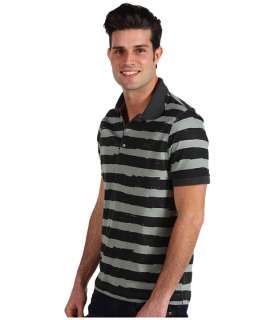 Lacoste S/S Cotton Jersey Printed Irregular Stripe Polo at 