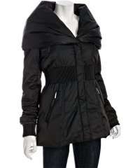    black down filled convertible shawl collar coat customer 