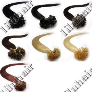 18 22 inches Nail tips human hair extensionsall colors  